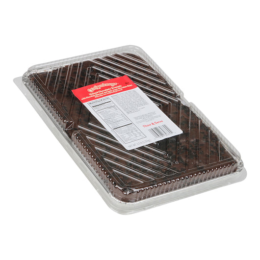 Otis Spunkmeyer Uniced Chocolate & Semi-Sweet Chocolate Chip Brownie, 8 x 40 oz Case - Bakery & Desserts