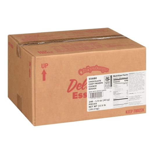 Delicious Essentials Chocolate Chip With 51% Whole Grain Frozen Cookie Dough, 8 x 30 x 1.5 oz Case - DOT product image 6