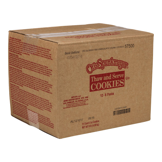 Otis Spunkmeyer Thaw And Serve Chocolate Chunk Wrap Pack Cookie, 12 x 6 x 2 oz Case - DOT product image 5