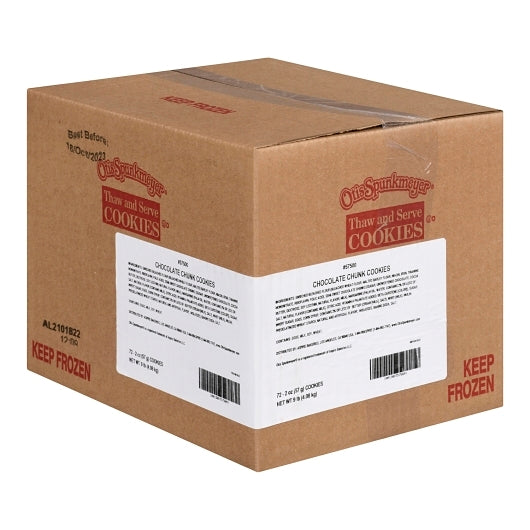 Otis Spunkmeyer Thaw And Serve Chocolate Chunk Wrap Pack Cookie, 12 x 6 x 2 oz Case - DOT product image 6