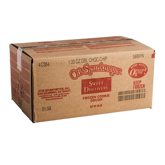 Otis Spunkmeyer Frozen Double Chocolate Chip Cookie Dough, 1 x 240 x 1.33 oz Case - DOT product image 7