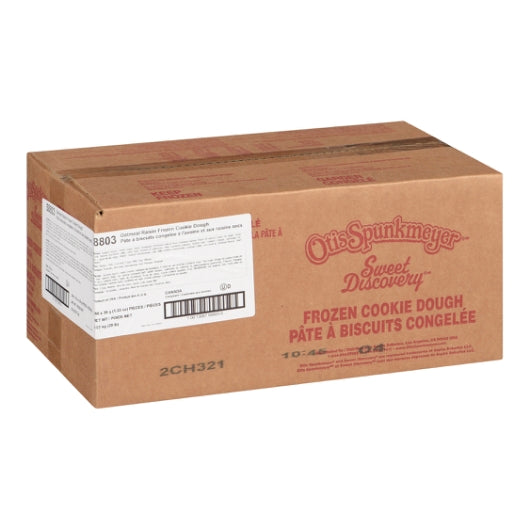 Otis Spunkmeyer Kosher Sweet Discovery Medium Oatmeal Raisin Cookie Dough, 1 x 240 x 1.33 oz Case - Bakery & Desserts
