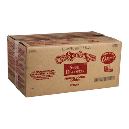 Otis Spunkmeyer Sweet Discovery Red White & Blue With White Chips Bulk Bag Frozen Cookie Dough, 1 x 240 x 1.33 oz Case - DOT product image 7