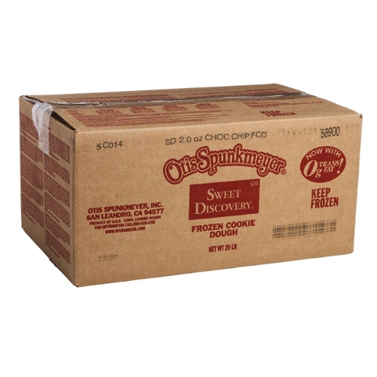 Otis Spunkmeyer Sweet Discovery Chocolate Chip Bulk Bag Frozen Cookie Dough, 1 x 160 x 2 oz Case - Bakery & Desserts