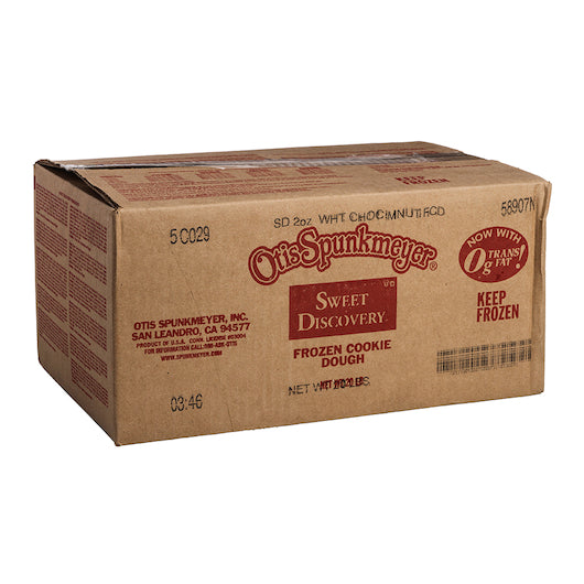 Otis Spunkmeyer Sweet Discovery White Chocolate Macadamia Nut Bulk Bag Frozen Cookie Dough, 1 x 160 x 2 oz Case - DOT product image 5