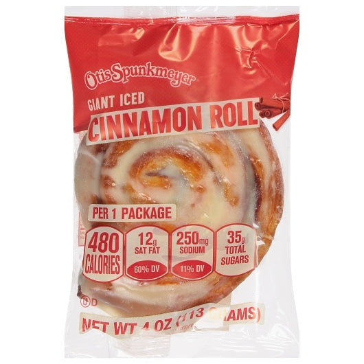 Otis Spunkmeyer Giant Iced Individually Wrapped Tray Pack Cinnamon Rolls, 48 x 4 oz Case - DOT product image 2