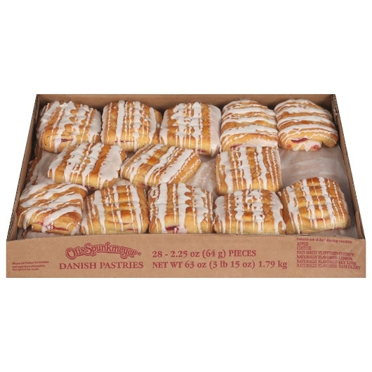 Otis Spunkmeyer Danish Variety Pack 24 Apple, 30 Cherry, and 30 Cheese Tray Bulk Pack Danish, 3 x 28 x 2.25 oz Case - DOT product image 4