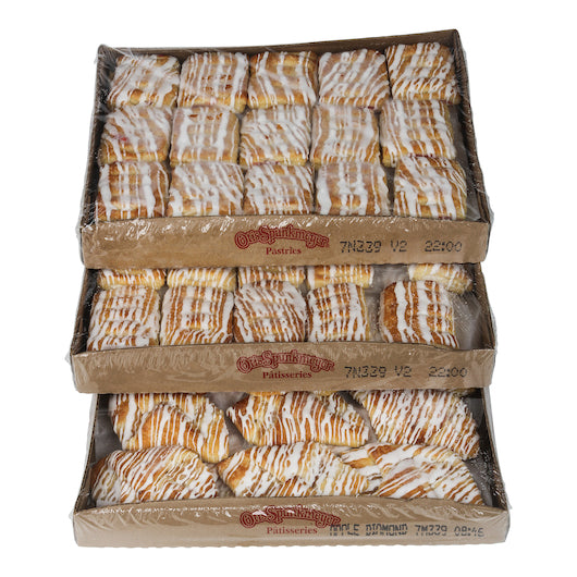 Otis Spunkmeyer Danish Variety Pack 24 Apple, 30 Cherry, and 30 Cheese Tray Bulk Pack Danish, 3 x 28 x 2.25 oz Case