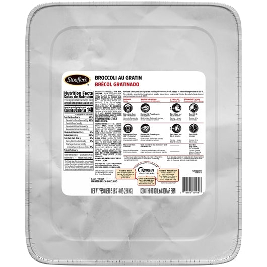 Nestle Stouffers Broccoli Au Gratin, 4 x 5.875 lb Case - DOT product image 3