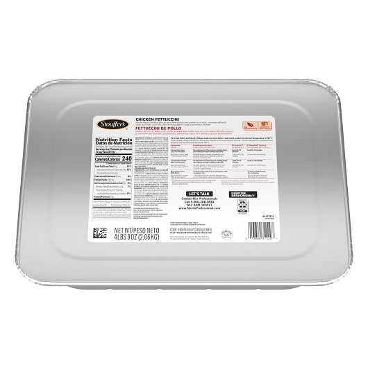 Nestle Stouffers Grilled Whole Grain Vegetable and Chicken Fettuccine, 4 x 4.563 lb Case - DOT product image 3