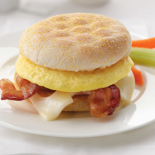 Abbotsford Farms Fully 3.5" Round Scrambled Egg Patties, 1 x 120 x 1.5 oz Case - DOT product image 2