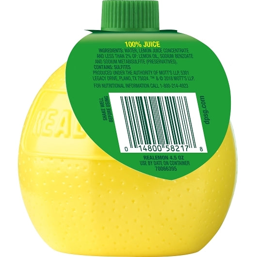 Realemon Lemon Juice, 24 x 4.5 fl oz Case - DOT product image 7