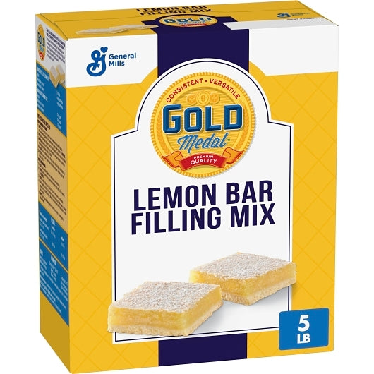 Gold Medal Lemon Bar Mix Box with Filling and Topping, 6 x 4.1 lb Case - Bakery & Desserts