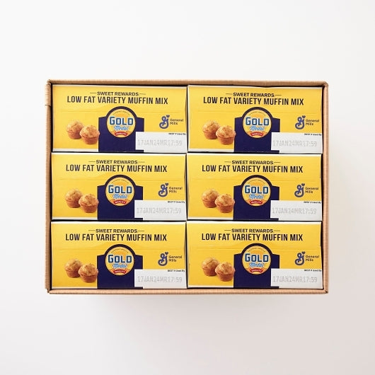 Sweet Rewards Low Fat Sweet Rewards Variety Muffin Mix, 6 x 4.5 lb Case - GS1 open-case image