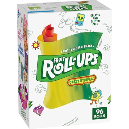 Fruit Roll Crazy Individually Wrapped Crazy Colors Fruit Snacks, 96 x 0.5 oz Case - DOT product image 2