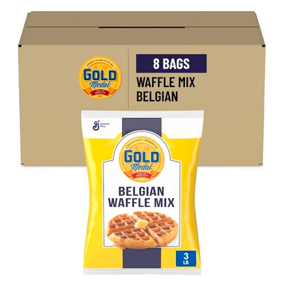 Gold Medal Belgian Waffle Mix, 8 x 60 oz Case - Bakery & Desserts