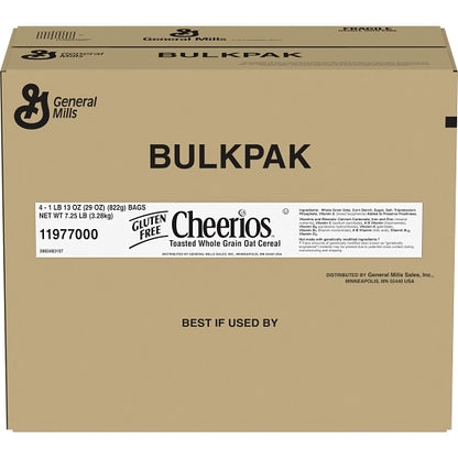 Cheerios Cereal Bulk Pack, 4 x 29 oz Case - GS1 closed shipping case image