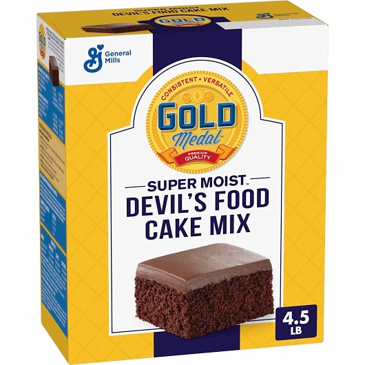 Supermoist Devils Food Devil's Food Cake Mix, 6 x 4.5 lb Case - Bakery & Desserts
