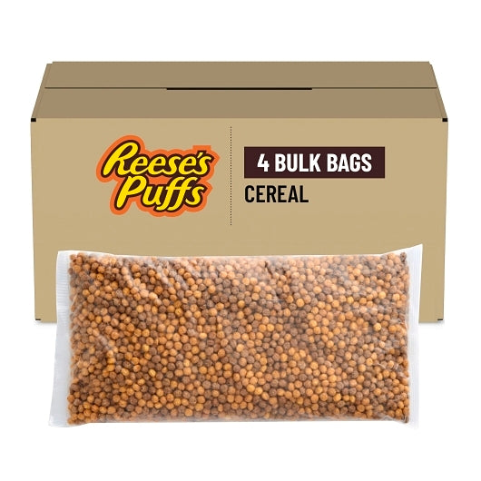 Bulk Pak Reese's Puffs Bulk Cereal, 4 x 2.188 lb Case - GS1 mobile-ready hero image