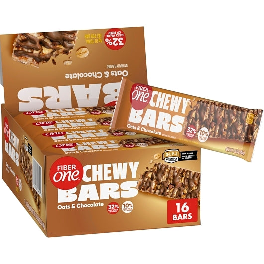 Fiber One Oats & Chocolate Granola Bar, 8 x 16 x 1.4 oz Case - GS1 mobile-ready hero image