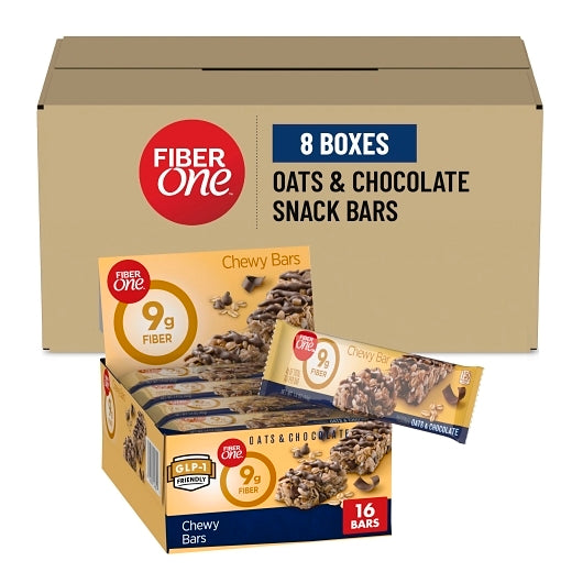 Fiber One Oats & Chocolate Granola Bar, 8 x 16 x 1.4 oz Case - GS1 mobile-ready hero image