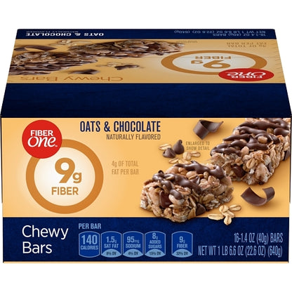 Fiber One Oats & Chocolate Granola Bar, 8 x 16 x 1.4 oz Case - DOT product image 5