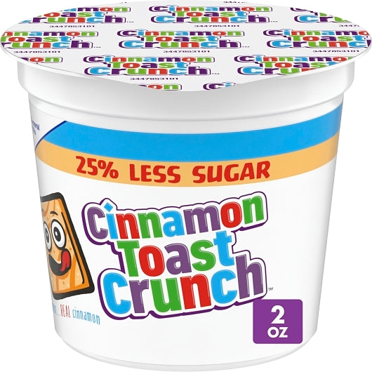 Cinnamon Toast Crunch 25% Less Sugar Cereal Single Serve, 60 x 2 oz Case - DOT product image 2