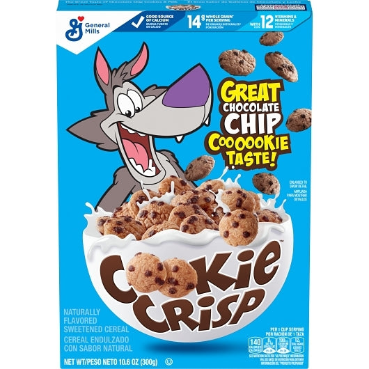 Cookie Crisp Cereal, 12 x 10.6 oz Case - Breakfast Foods