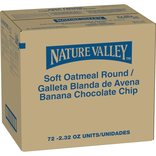 Nature Valley Banana Chocolate Chip Soft Oatmeal Round, 72 x 2.32 oz Case - Frozen Fruit