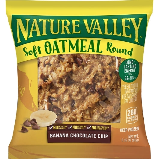 Nature Valley Banana Chocolate Chip Soft Oatmeal Round, 72 x 2.32 oz Case - DOT product image 3