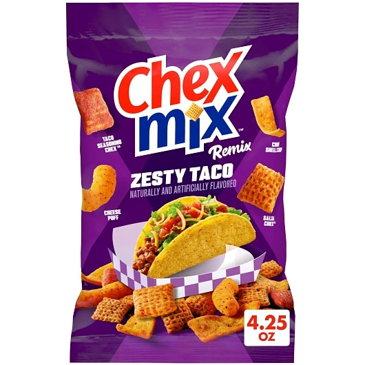 Chex Mix Remix Zesty Taco Snack Mix, 8 x 4.25 oz Case - Frozen Snacks & Appetizers