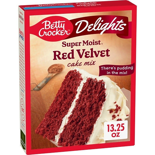 Betty Crocker Red Velvet Cake Mix, 12 x 13.25 oz Case - Bakery & Desserts - image 2