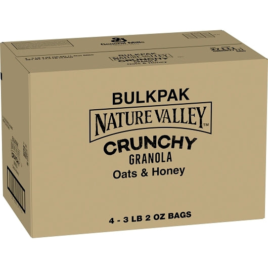 Nature Valley Oats 'N Honey Granola Cereal, 4 x 3.125 lb Case - Pantry Ingredients
