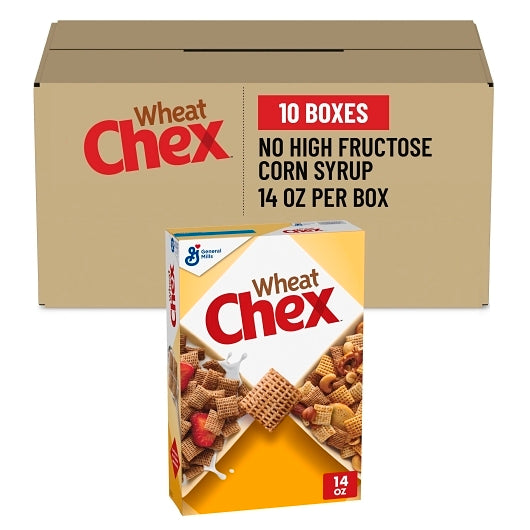 Wheat Chex Gluten-Free Wheat Cereal, 10 x 14 oz Case - GS1 mobile-ready hero image