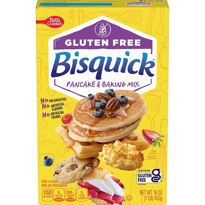Bisquick Gluten Free Pancake & Baking Mix, 6 x 16 oz Case - Bakery & Desserts