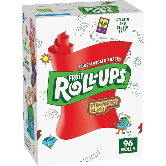 Fruit Roll-Ups Reduced Sugar Strawberry, 96 x 0.5 oz Case - DOT product image 2