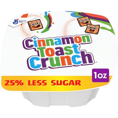 Cinnamon Toast Crunch 25% Less Sugar Whole Wheat Rice With Cinnamon Cereal Bowl Pack, 96 x 1 oz Case - DOT product image 2