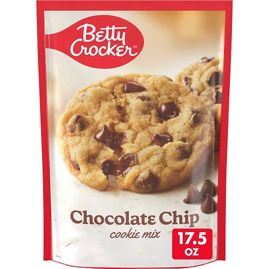 Betty Crocker Chocolate Chip Cookie Mix, 12 x 17.5 oz Case - Bakery & Desserts