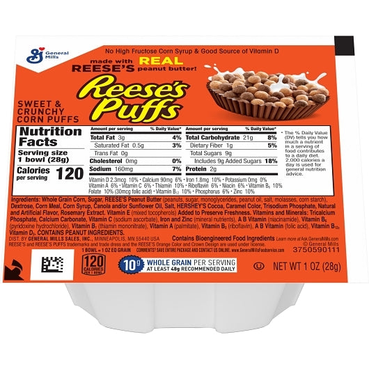 General Mills Puffs Cereal, 96 x 1 oz Case - DOT product image 2