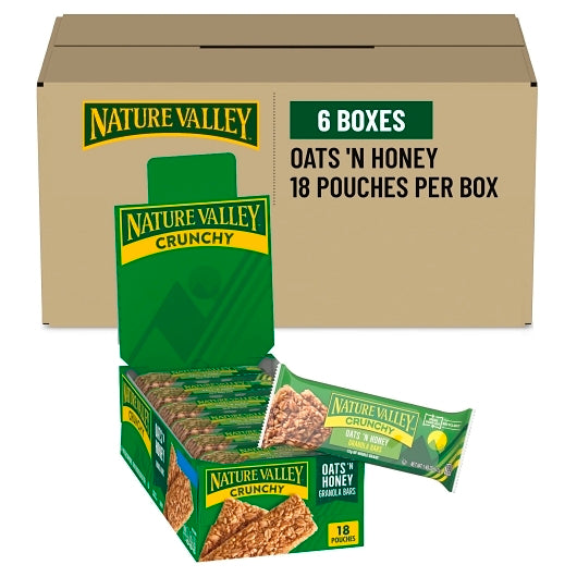 Nature Valley Oats 'N Honey Crunchy Granola Bar, 6 x 18 x 1.49 oz Case - DOT product image 8