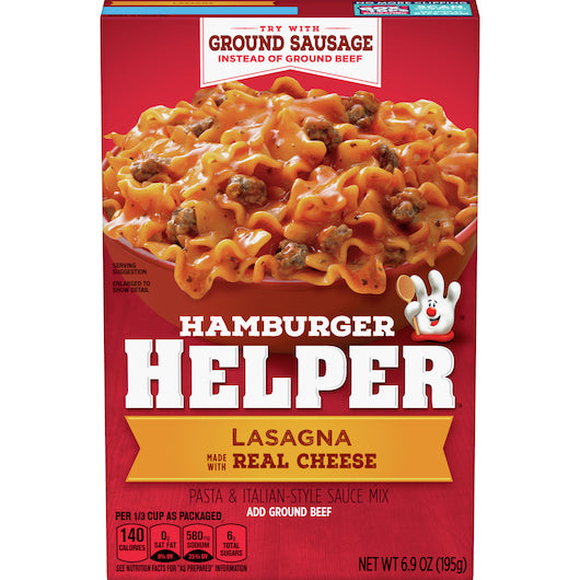Hamburger Helper Pasta Lasagna, 12 x 6.9 oz Case - Pantry Ingredients - image 2