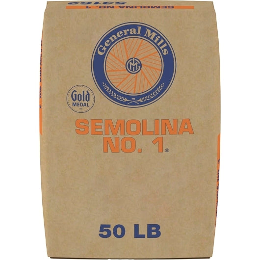 Gold Medal Enriched Semolina No. 1 Flour, 1 x 50 lb Case - Pantry Ingredients