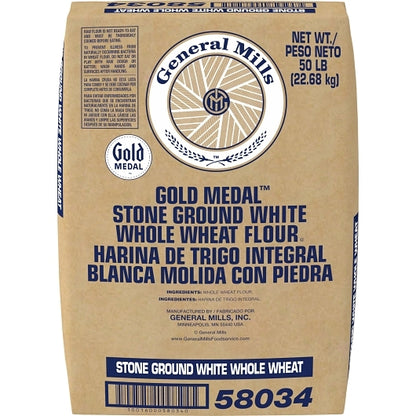 General Mills Stone Ground White Whole Wheat Flour, 1 x 50 lb Case - DOT product image 2