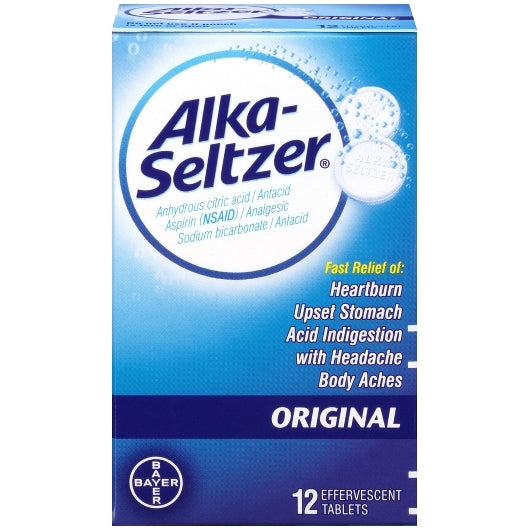 Alka-Seltzer Original Effervescent With Aspirin, 8 x 6 x 12 PC Case - Health & Personal Care