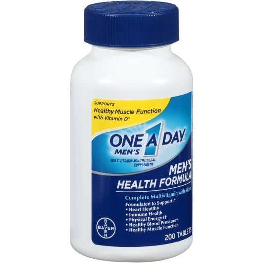 One-A-Day Bayer Men's Health Formula Multivitamin Multimineral Supplement, 8 x 3 x 200 PC Case - Health & Personal Care