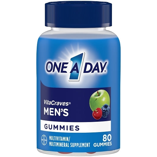 One-A-Day Mens Vitacraves Gummies, 8 x 3 x 80 PC Case - Candy & Confections