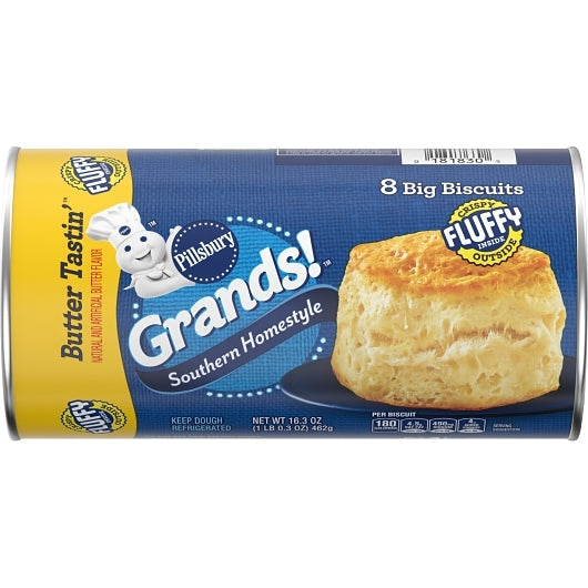 Pillsbury Grands Unbaked Homestyle Butter Tasting Biscuits, 12 x 16.3 oz Case - DOT product image 2