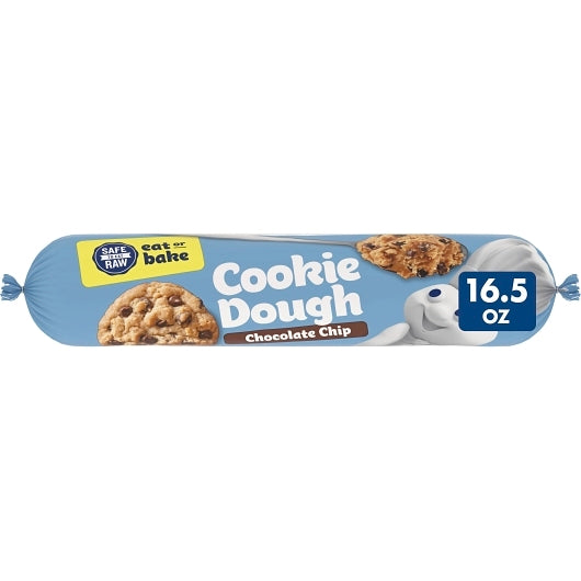 Pillsbury Create 'N Bake Unbaked Chocolate Chip Cookie, 12 x 16.5 oz Case - Bakery & Desserts