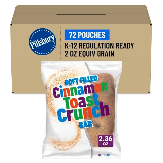 Pillsbury Soft Filled Cinnamon Toast Crunch Bar, 72 x 2.36 oz Case - Bakery & Desserts