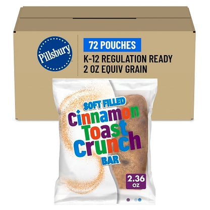 Pillsbury Soft Filled Cinnamon Toast Crunch Bar, 72 x 2.36 oz Case - Bakery & Desserts